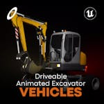 Driveable Animated Excavator  Dozer ( Material Variations )