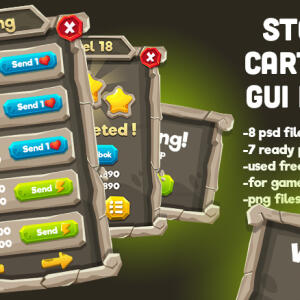 Stone Cartoon GUI Pack