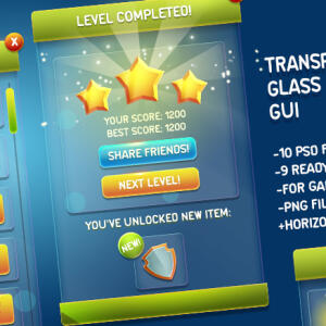 Transparent Glass Glossy GUI Pack