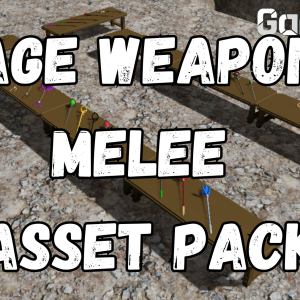 GameGuru MAX Low Poly Asset Pack - Mage Weapons: Melee