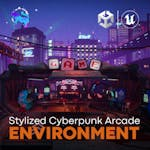 Stylized Cyberpunk Arcade Environment (Unity)