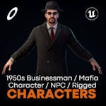 1950s Businessman / Mafia Character / NPC / Rigged