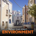 Stylized Greek Island II - UE5 ( Island , Greek , Stylised )