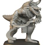 Sobek Crocodile God with Swords