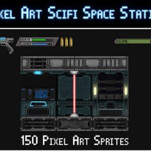 Pixel Art Space Station