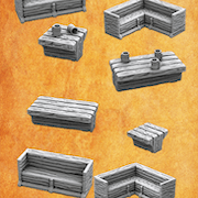 TAVERN BAR - CHAIRS AND TABLES - 3D PRINTABLE