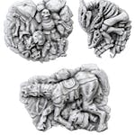DEAD SKELETONS, LIZARD BEAST & HALFLING AND HORSE - FATAL FANTASY