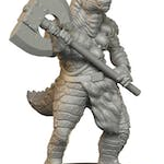Reptile Warrior with Axe