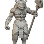 Sobek Crocodile God with Staff