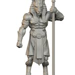 Egyptian God Anubis with Staff