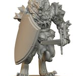 Lion Warrior with Sword and shields
