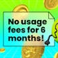 No Usage Fees for 6 Months