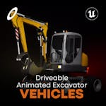 Driveable / Animated Excavator (Material Variations)