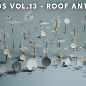 Suburbs VOL.13 - Roof Antennas (Nanite and Low Poly)