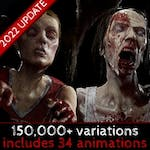 Zombies - Starved Male/Female Twin-Pack