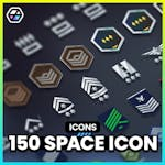2D Icons 150 Space Rank