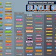 100 Illustrator Graphic Styles Bundle 01