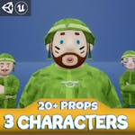 Toon Military Characters