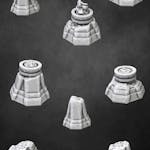 Dwarvern Ruined Pillar & Cauldron Pack 1