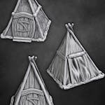 Small Viking Huts