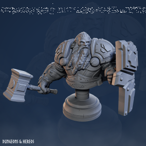 Dwarf Paladin: Bust
