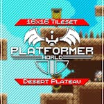 Platformer Tileset Desert Plateau 16x16 Pixelart