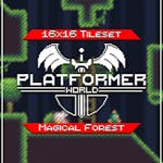 Platformer Tileset Magical Forest 16x16 Pixelart