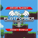 Platformer Tileset Grass Fields 16x16 Pixelart