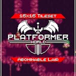 Platformer Tileset Abominable Lair 16x16 Pixelart