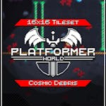 Platformer Tileset Cosmic Debris 16x16 Pixelart