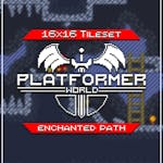 Platformer Tileset Enchanted Pathways 16x16 Pixelart