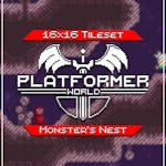 Platformer Tileset Monsters Nest 16x16 Pixelart