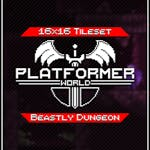 Platformer Tileset Beastly Dungeon 16x16 Pixelart