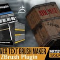 Power Text Brush Maker ZBrush Plugin