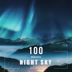 100 Night Sky Photo Overlays