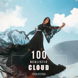 100 Realistic Cloud Overlays Pack
