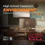 High School Classroom Environment ( High School Liceum Class Room College 3d )