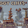 Foggy Cliffs Fantasy Pixel Art Tileset