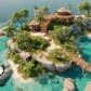Island Paradise Low Poly 3D Model Creator Kit