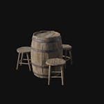 Prop - Barrel Table A