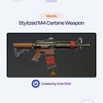 Stylized M4 Carbine Weapon