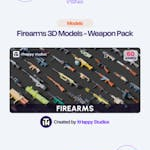 Firearms 3D Models - Weapon Pack