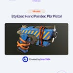 Stylized Hand Painted Pbr Pistol