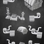 Sci-fi Planet Survey Equipment