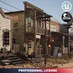 Western Desert Town w/ Construction Tool (Unreal Engine)