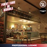 Stylized New York Cafe - Coffee Shop Interior Modular Environment (Unreal Engine)