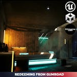 Cyberpunk Bathroom Environment (Unreal Engine - Unity)