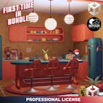 Retro Pop Art Living Space Environment (Unity)