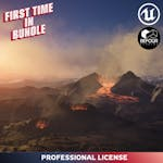 Volcano Land Environment w/ Terrain Scatter Tool (Unreal Engine)