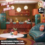 Retro Pop Art Living Space Environment (Unreal Engine)